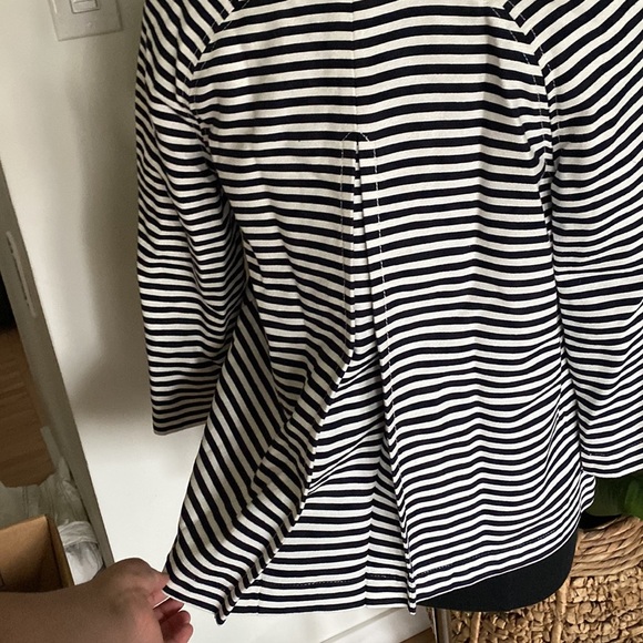 Tommy Hilfiger New Blue White Striped Pea Coat Sailors Jacket Blazer - Picture 11 of 15